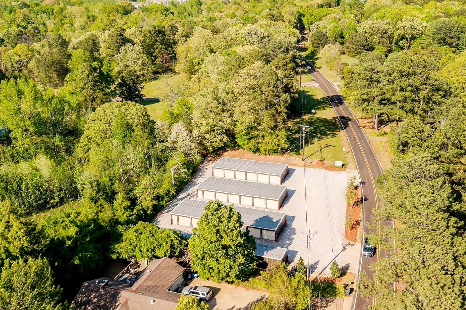 Aerial View Of Storage Facility And Surrounding